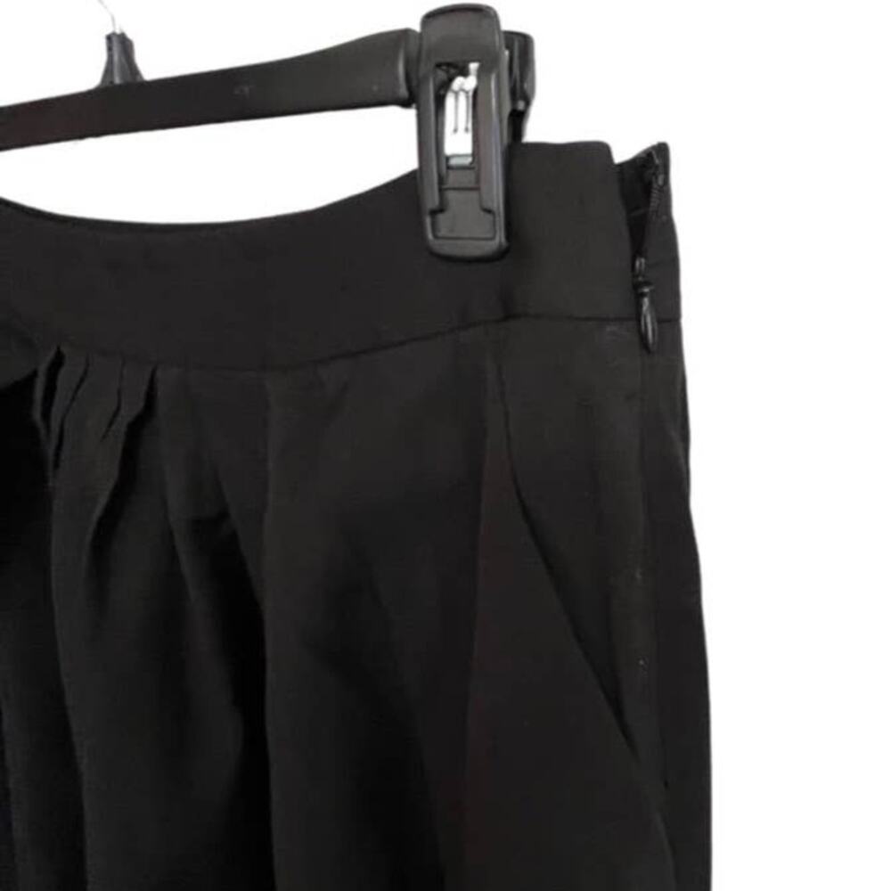 Talbots Black Front A-Line Pleated Skirt Pockets Fully Lined Size 2 Professional - Picture 8 of 9